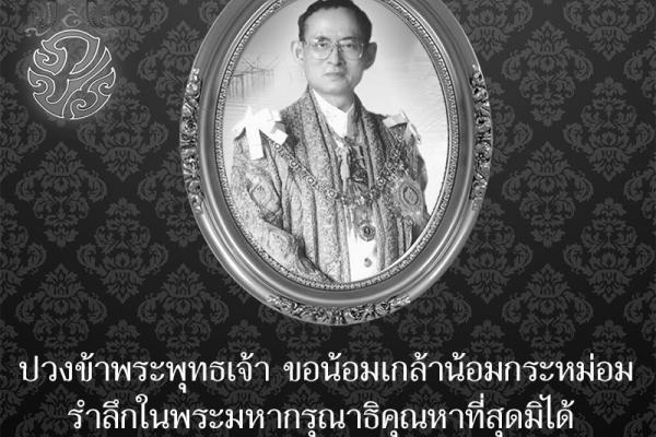 ลงนาม น้อมเกล้าถวายความอาลัยด้วยสำนึกในพระมหากรุณาธิคุณ